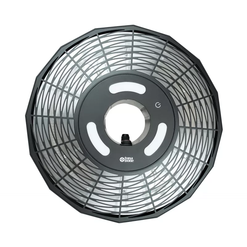 TunaBone | Calefactor eléctrico de techo por infrarrojos para terraza | TB2068C-01 | Calefactor para terraza | 2000 W | Número de niveles de potencia 1 | Apto para espacios de hasta 20 m² | Negro | IP45