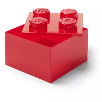 LEGO Ladrillo 4 Rojo Transparente – bloque rojo transparente 4x2 con tetones