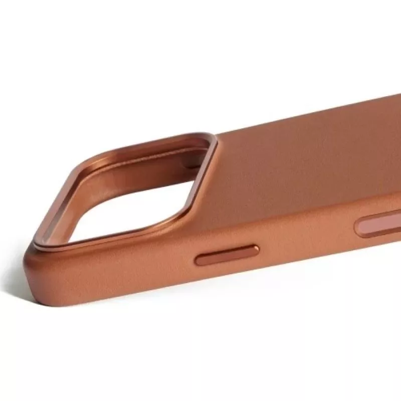 Mujjo Full Leder Case MagSafe funda para iPhone 17 Pro marrón