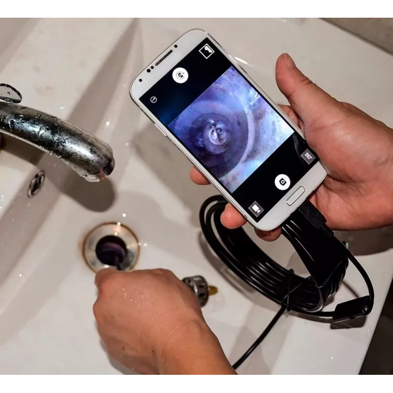 Endoscopio USB MEDIA-TECH ENDOSCOPE 66° CMOS, 640x480 30fps, IP67, 6 LEDs, imán y gancho