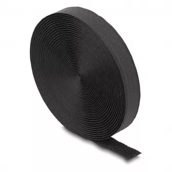 Cinta de velcro DeLOCK 5m x 20mm negro nailon