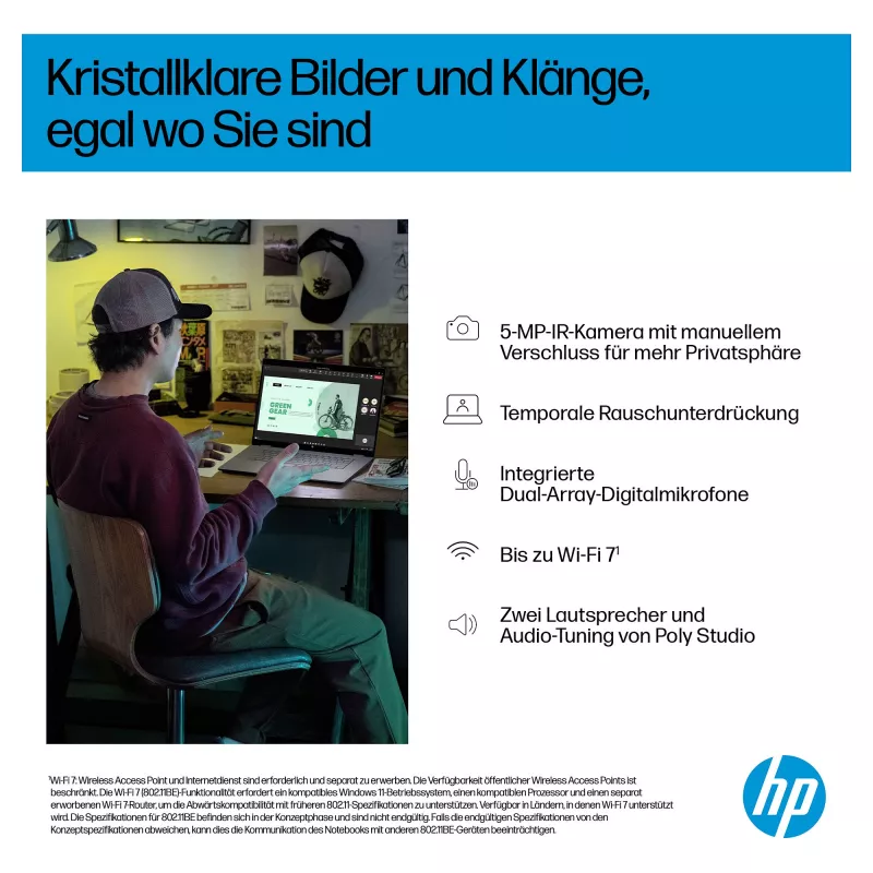 HP OmniBook BZ8L0EA 16 Portátil - 5 GHz 40,6 cm - 1 TB SSD - 32 GB RAM - Pantalla táctil - Windows 11 Home (BZ8L0EA#ABD)