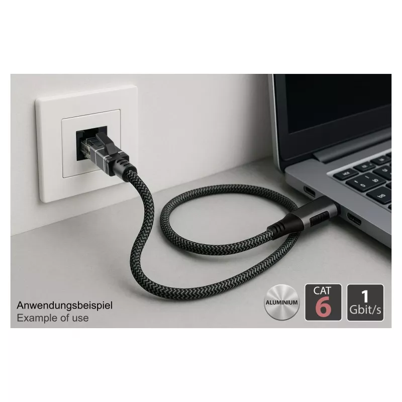 Good Connections cable Ethernet USB-C RJ45, antracita, 2,0 m