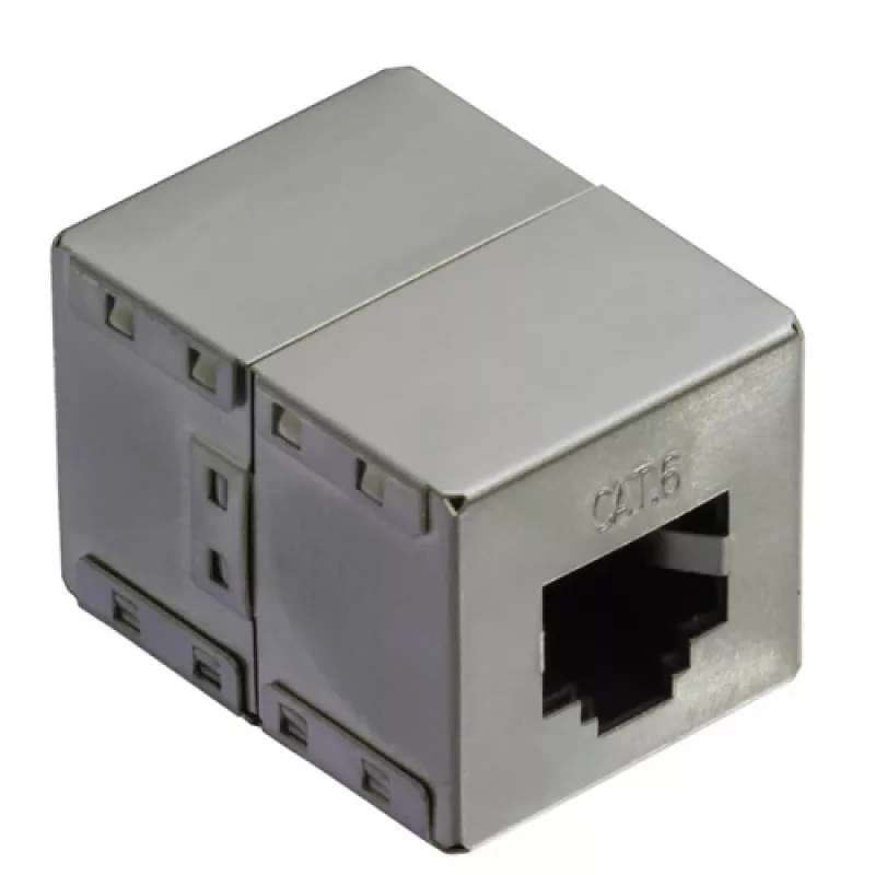 Conector hembra modular RJ-45 VALUE Cat.6 apantallado plateado