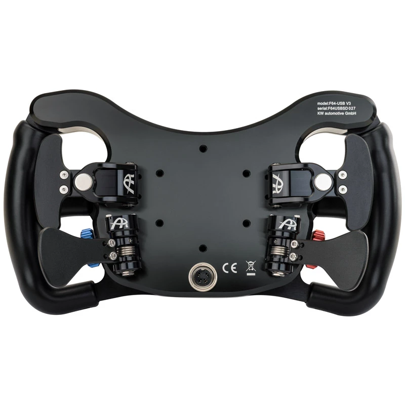 Volante Ascher Racing F64-USB V3 — diseño de mariposa ergonómico, conexión USB