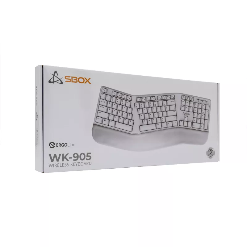 Teclado inalámbrico SBOX WK-905 US — beige, conexión USB inalámbrica, distribución US