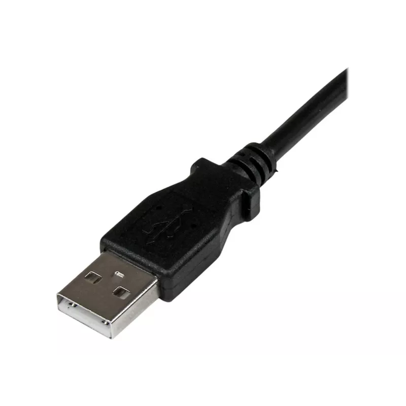 StarTech.com USBAB2MR cable USB 2.0 de A a B en ángulo recto, macho/macho, 2 m, negro