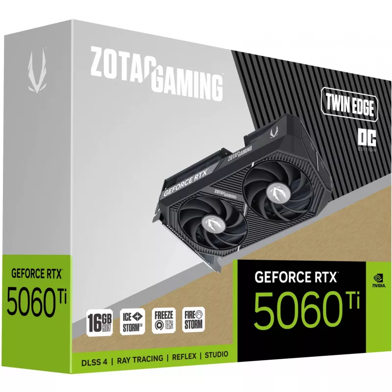 Tarjeta gráfica ZOTAC GAMING GeForce RTX 5060 Ti Twin Edge OC 16GB GDDR7