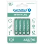 Pilas recargables AAA NiMH everActive EVHRL03-550 1,2 V 550 mAh pack de 4, cilíndricas R03