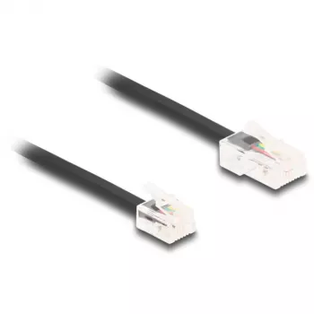 Cable de teléfono DeLOCK conector macho RJ45 a conector macho RJ11 negro 10 m