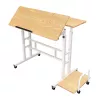 Mesa portátil para portátil Maclean, blanca, 80x60cm, 50kg máx, altura ajustable 67-115cm, MC-124 W