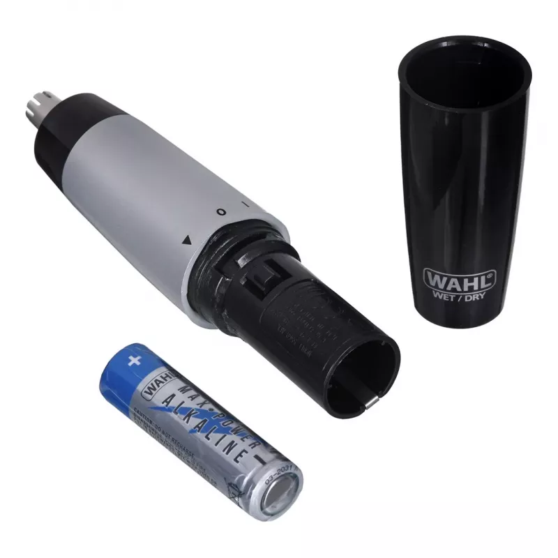 Wahl 05642-135 Recortador de pelo de nariz y orejas, negro/plata