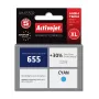Cartucho de tinta ActiveJet AH-655CR compatible para HP, cian, alto rendimiento (XL), 12 ml, tinta a base de tinte