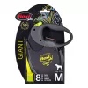 Flexi Giant Neon M correa extensible para perros, 8 m, negro/amarillo