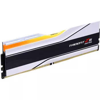 DIMM 32 GB DDR5-6400 (2x 16 GB) kit dual, memoria RAM blanca, F5-6400J3239G16GX2-TZ5NRW, Trident Z5 NEO RGB, AMD EXPO