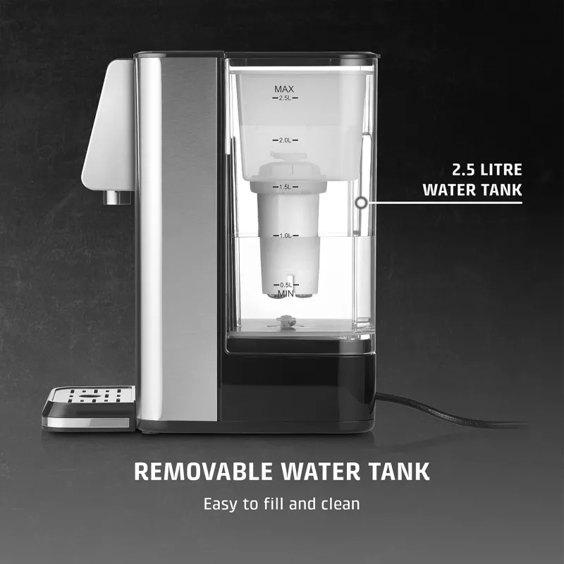 Caso Turbo dispensador de agua caliente | HW 620 | dispensador de agua | 2600 W | 2,5 L | plástico/acero inoxidable | negro/acero inoxidable