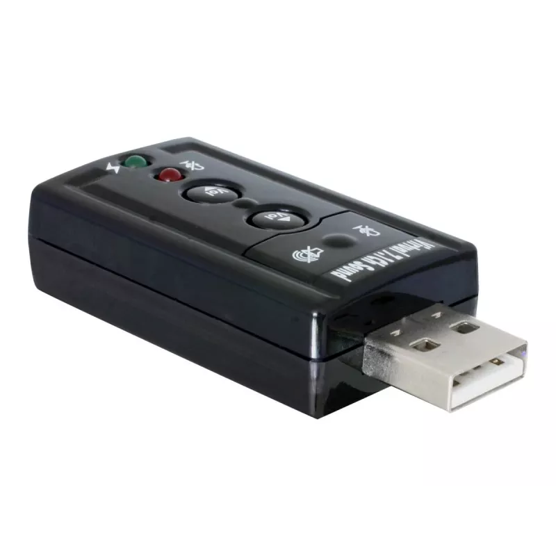 DeLOCK Adaptador de sonido USB 7.1 - Tarjeta de sonido - Estéreo - USB (61645)
