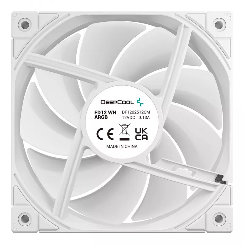 DeepCool FD12 ARGB WH R-FD12-WHAPN3-G ventiladores de caja, 120 mm, 3 uds., blancos