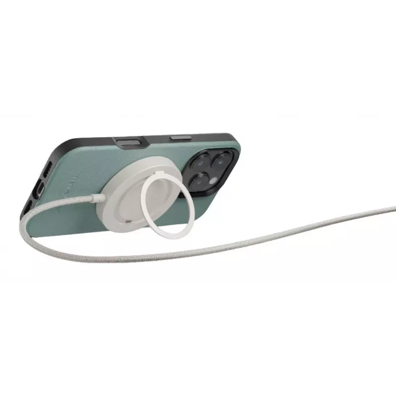 Estación de carga inalámbrica native union Snapstand Qi2 Sandstone, alimentación USB para interiores, cable de 1,5 m, Gris claro