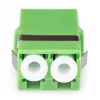 DIGITUS DN-96007-1APC-OF Acoplador de fibra óptica LC/APC dúplex, monomodo OS2, sin brida, verde