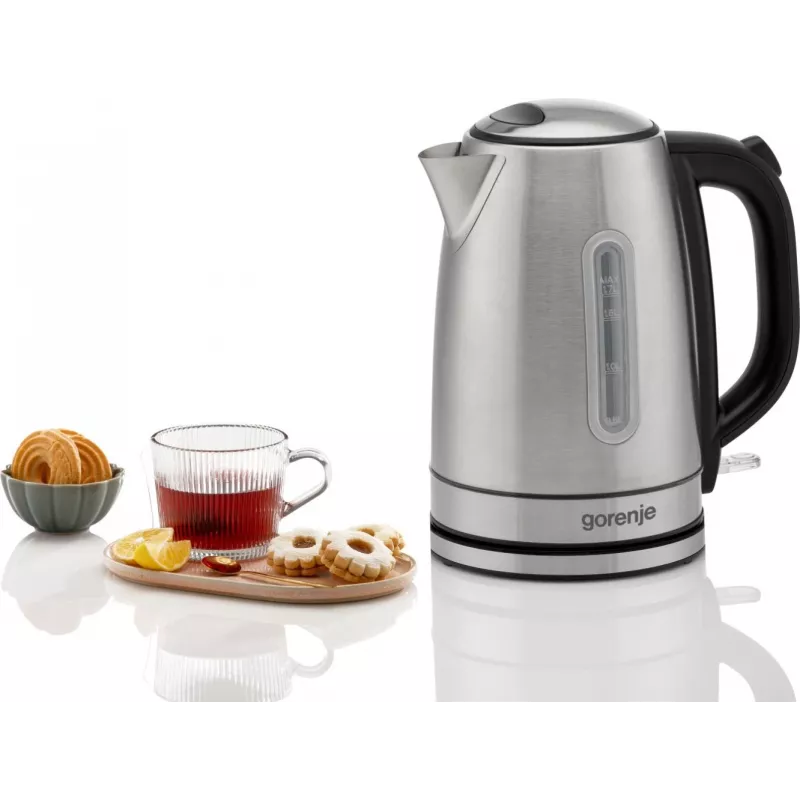 Gorenje Hervidor | K17DS | Eléctrico | 2200 W | 1,7 L | acero inoxidable | base giratoria 360° | acero inoxidable