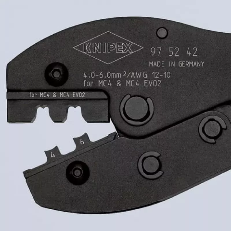 Alicate de crimpar Knipex PreciForce 97 52 42 – para conectores solares MC4 EVO2