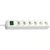 Regleta de enchufes Brennenstuhl Eco-Line con interruptor [6 tomas, blanco, 1.5m]