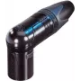 Conector macho XLR NEUTRIK, en ángulo, número de polos: 4, negro, NC4MRX-B, 1 unidad (NC4MRX-B)