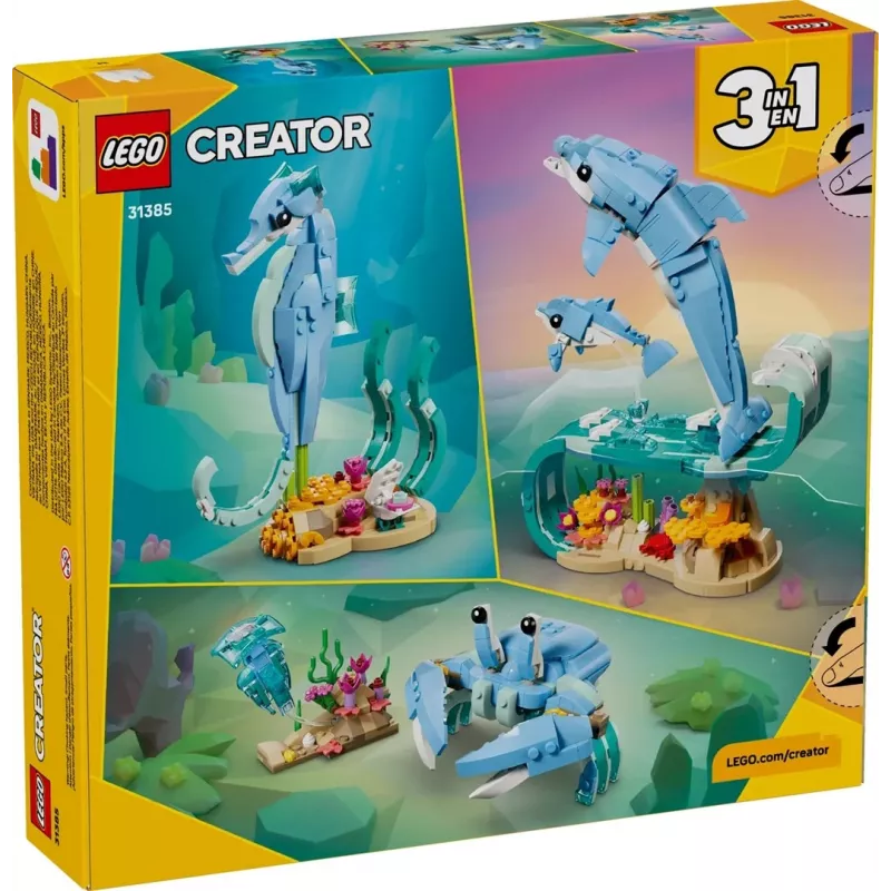 LEGO CREATOR 3 EN 1 31385 Animales marinos: Delfines preciosos