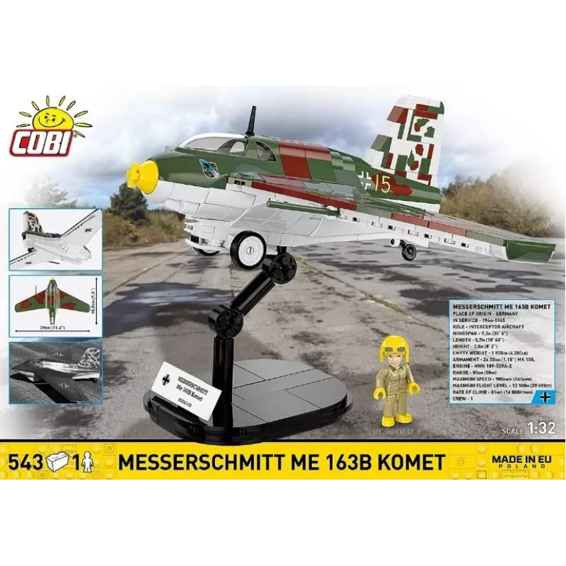 Bloques de construcción Messerschmitt Me 163B Komet 543 piezas