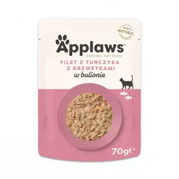 Comida húmeda para gatos en bandeja Applaws filete de atún 70 g – adulto, 16 % proteína, 80 % humedad, sabor pescado