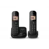 Panasonic KX-TGC422G - Teléfono inalámbrico - Contestador automático con identificación de llamadas - DECT - Negro + auricular adicional (KX-TGC422GB)