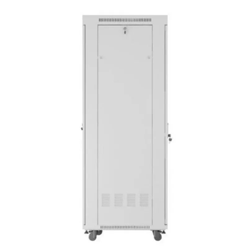 Lanberg FF01-6842-12SL armario rack de suelo de 19" 42U 600x800x2122 mm, puerta de cristal, LCD, flat pack, 1200 kg, IP20, gris