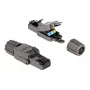 Cable de red DeLOCK conector macho RJ45 Cat.8.1 STP sin herramientas negro