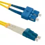 Qoltec - Cable de conexión - monomodo SC/UPC (M) a monomodo LC/UPC (M) - 1 m - fibra óptica - dúplex - 9/125 micrómetros - G.652D