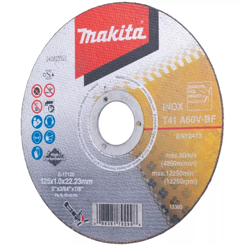 Makita E-17120-12 disco de corte recto 125 mm 12 uds. (E-17120-12)