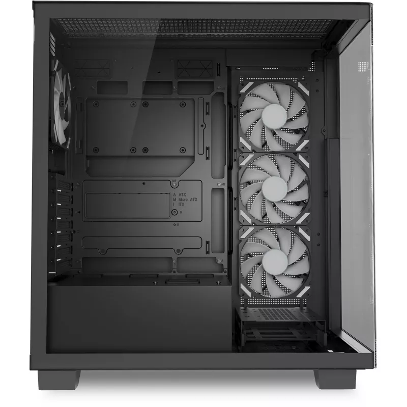 ELITE SHARK CA500, caja torre negra, 2x cristal templado