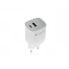 Cargador con cable para dispositivos móviles NATEC NUC-2140, 30W, USB-C PD 3.0 + USB-A, Samsung AFC, blanco