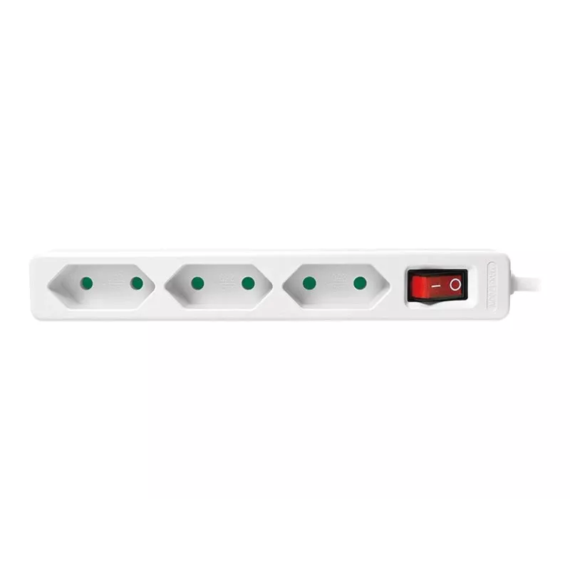 Regleta de alimentación LogiLink LPS230 1,5 m 3 tomas de CA interior blanco