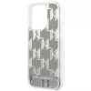 Karl Lagerfeld KLHCP14XLMNMS iPhone 14 Pro Max 6.7 funda rígida plata / plata Liquid Glitter Monogram