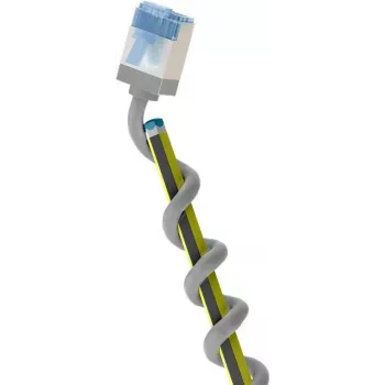 Goobay cable de parcheo CAT 6A ultraflexible delgado U/FTP Gris - conector extra corto (74305)
