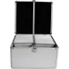 MEDIARANGE BOX76 - caja de almacenamiento - 300 discos - plateado - fleece - plástico - madera - 120 mm - aluminio