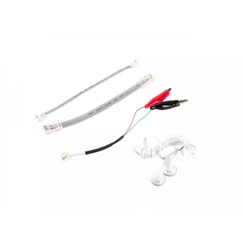 Comprobador de cables de red LANBERG NT-0501 — soporte RJ-11/RJ-12/RJ-45, longitud máx. 250 m, batería integrada, indicadores LED, negro