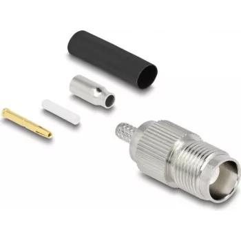 Delock 91762 Conector de crimpado TNC hembra para RG-174/RG-316 con tubo termorretráctil
