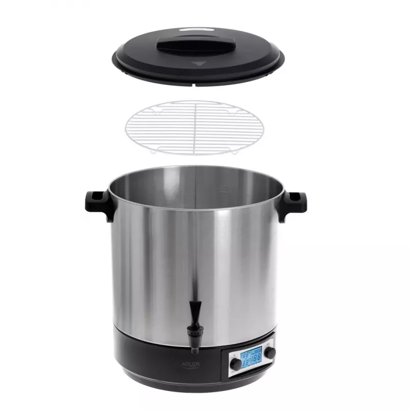 Máquina de conservas Adler AD 4496 28L 2600W acero inoxidable negro