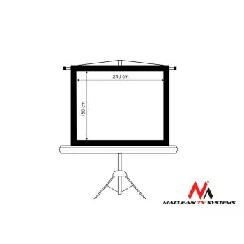 Pantalla de proyección MC-608 con trípode 120 4:3 240x180