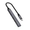 Hub de interfaz USB 3.0 de 4 puertos SAVIO AK-71 con host USB-C, 5000 Mbit/s, 2 años de garantía