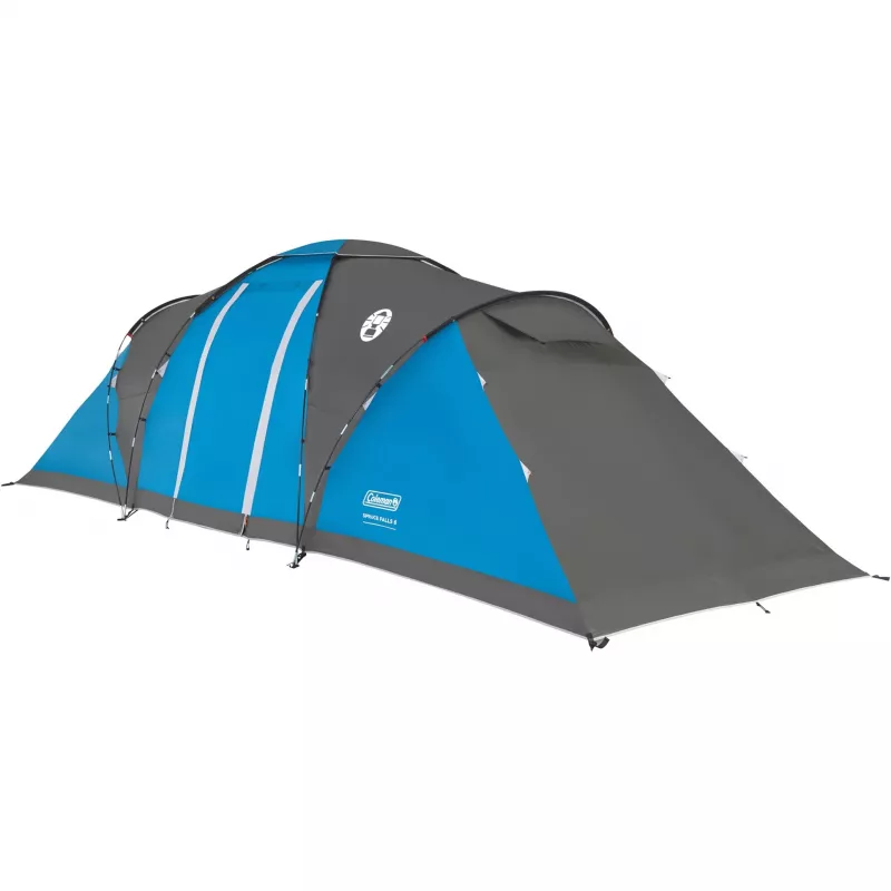 Tienda de campaña COLEMAN Spruce Falls 6 (2025) — tipo túnel, 6 personas, azul/gris