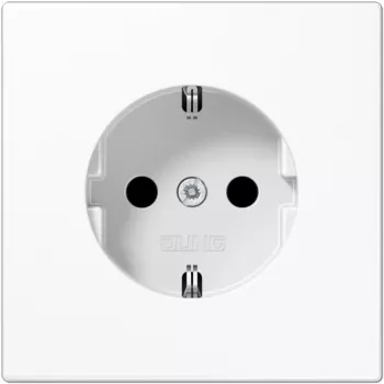 Toma de corriente (Schutzkontakt) Jung LS 990 / LS Design LS plus, modelo LS520KIWW, blanco alpino