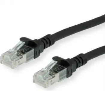Roline - Latiguillo - RJ-45 (M) a RJ-45 (M) - 5 m - SFTP, PiMF - CAT 6 - libre de halógenos, moldeado, hilo - negro